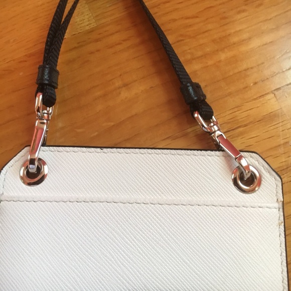 Prada lanyard with strap. White and brown. Worn once. Authentic. No flaws. - Picture 5 of 5